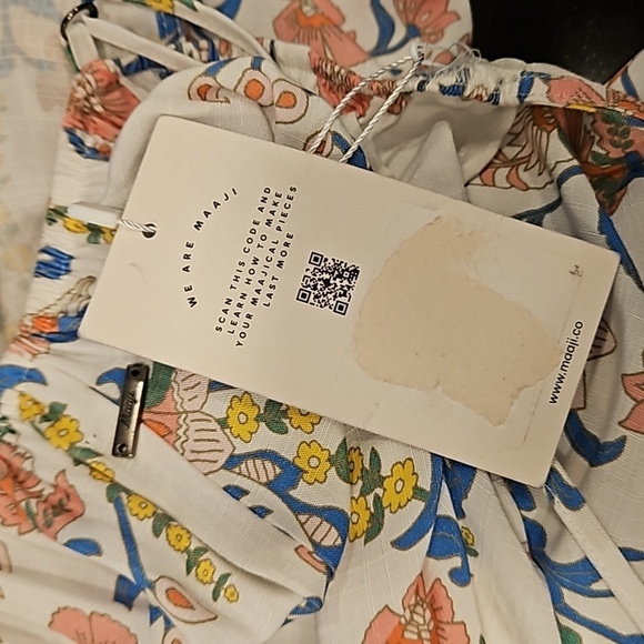 💕MAAJI💕 Debbie Cover-Up Maxi Dress ~ Chinoiserie Print Medium NWT - Picture 16 of 16